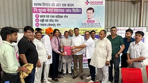 तिगांव में मेगा स्वास्थ्य शिविर, 200 लोगों ने कराई जांच